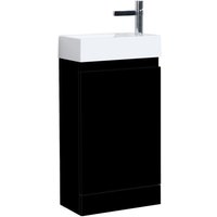 Badezimmer Badmöbel Peru 40 cm – Matt Schwarz – Badezimmermöbel von BADPLAATS