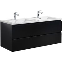 Badezimmer Badmöbel-Set Angela 120cm - Matt Schwarz - Unterschra Badezimmer Badmöbel-Set Angela 120cm - Matt Schwarz - Unterschra von BADPLAATS