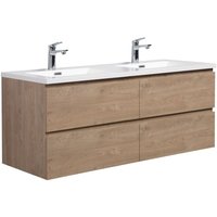 Badezimmer Badmöbel-Set Angela 140cm - Kastanien Eiche - Untersc Badezimmer Badmöbel-Set Angela 140cm - Kastanien Eiche - Untersc von BADPLAATS