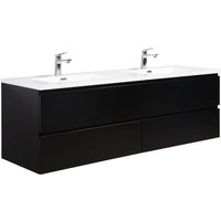 Badezimmer Badmöbel-Set Angela 160cm - Mat Schwarz - Unterschran von BADPLAATS