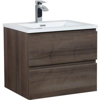 Badezimmer Badmöbel-Set Angela 60cm - Braun eiche - Unterschrank von BADPLAATS