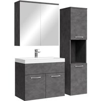 Badezimmer Badmöbel-Set Montreal mit Spiegelschrank 60cm Waschbe von BADPLAATS