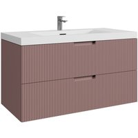 Badplaats - Badezimmer Badmöbel-Set Thermis 100 cm – Matt Rose – Badezimmerm Badplaats - Badezimmer Badmöbel-Set Thermis 100 cm – Matt Rose – Badezimmerm von BADPLAATS