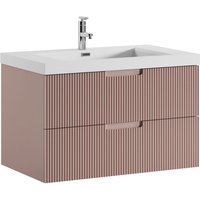 Badezimmer Badmöbel Set Thermis 60 cm – Matt Rose – Badezimmermöbel mit Waschbecken - Rosa von BADPLAATS