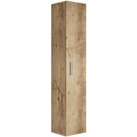 Badezimmer Badschrank Pluto 150cm Eiche Kastanie - Regal Schrank Hochschrank Schrank Möbel - Kastanienen eiche von BADPLAATS