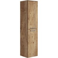 Badezimmer Badschrank Saturnus 130cm Eiche Kastanie - Regal Schrank Hochschrank Schrank Möbel - Kastanienen eiche von BADPLAATS