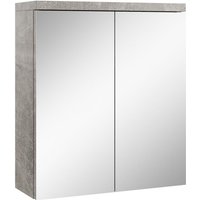 Badezimmer Spiegelschrank Toledo 60cm Beton grau – Stauraum Unterschrank Möbel zwei Türen Badschrank - Beton grau von BADPLAATS
