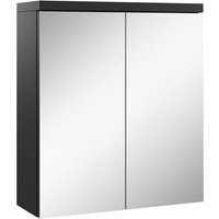 Badezimmer Spiegelschrank Toledo 60cm Schwarz – Stauraum Unterschrank Möbel zwei Türen Badschrank - Schwarz von BADPLAATS