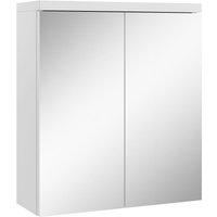 Badplaats - Badezimmer Spiegelschrank Toledo 60cm Weiß – Stauraum Unterschra von BADPLAATS