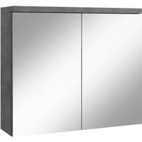 Badezimmer Spiegelschrank Toledo 80cm Dunkle Grau – Stauraum Unterschrank Möbel zwei Türen Badschrank - Dunkel grau von BADPLAATS