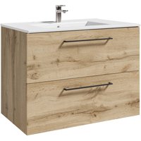 Badezimmermöbel-Set Belem 80 x 45 cm - Eiche - Badezimmerschrank von BADPLAATS
