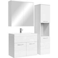 Badplaats - Badezimmer Badmöbel-Set Montreal mit Spiegelschrank 60cm Waschbe von BADPLAATS