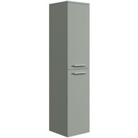 Badplaats - Badezimmer Badschrank Saturnus 130cm - Matt Grün - Hängesäule mi von BADPLAATS