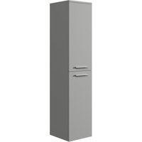 Badplaats - Badezimmer Badschrank Saturnus 130cm - Matt grau - Hängesäule mi Badplaats - Badezimmer Badschrank Saturnus 130cm - Matt grau - Hängesäule mi von BADPLAATS
