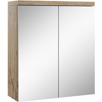 Badezimmer Spiegelschrank Toledo 60cm Kastanien Eiche – Stauraum Unterschrank Möbel zwei Türen Badschrank - Kastanienen eiche von BADPLAATS