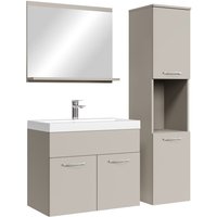 Badplaats - Badezimmermöbelset Montreal 60 x 35 cm - Cashmere - mit Spiegel Badplaats - Badezimmermöbelset Montreal 60 x 35 cm - Cashmere - mit Spiegel von BADPLAATS