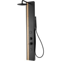 Badplaats - Schwarz Duschpaneel Monte Duschsäule Armatur Duscharmatur Regend Badplaats - Schwarz Duschpaneel Monte Duschsäule Armatur Duscharmatur Regend von BADPLAATS