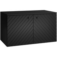 Badplaats - Waschtischunterschrank Orlando - 80 x 44 x 46 cm - Schwarz - Bad Badplaats - Waschtischunterschrank Orlando - 80 x 44 x 46 cm - Schwarz - Bad von BADPLAATS