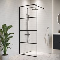 Duschwand Essos 70 x 200cm Glas Duschabtrennung Schwarz - Walk-I Duschwand Essos 70 x 200cm Glas Duschabtrennung Schwarz - Walk-I von BADPLAATS