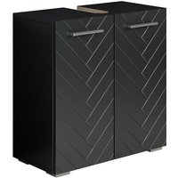 Badplaats - Waschbecken-Unterschrank Jupiter 60 x 30 x 60 cm – Mattschwarz – von BADPLAATS