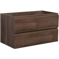 Waschbeckenunterschrank Angela 100cm - Braun eiche - Unterschran von BADPLAATS