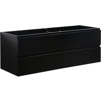 Waschbeckenunterschrank Angela 140cm - Mat Schwarz - Unterschran von BADPLAATS