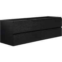 Waschbeckenunterschrank Angela 160cm - Schwarz Holz - Unterschra Waschbeckenunterschrank Angela 160cm - Schwarz Holz - Unterschra von BADPLAATS