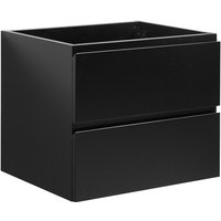 Badplaats - Waschbeckenunterschrank Angela 60cm - Mat Schwarz - Unterschrank von BADPLAATS