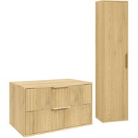 Waschtischunterschrank Rimini 60 cm – Eiche – Badezimmermöbel m von BADPLAATS