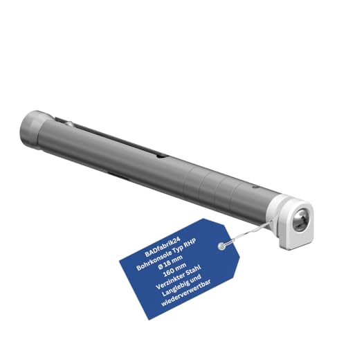 BADfabrik24 Bohrkonsole für Radiatoren Typ RHP – stabile Heizkörper-Halterung für sicheren Wand- und Bodenanschluss,Heizkörperkonsole, Heizkörper Befestigung (DN18 / Länge 160 mm) von BADfabrik24