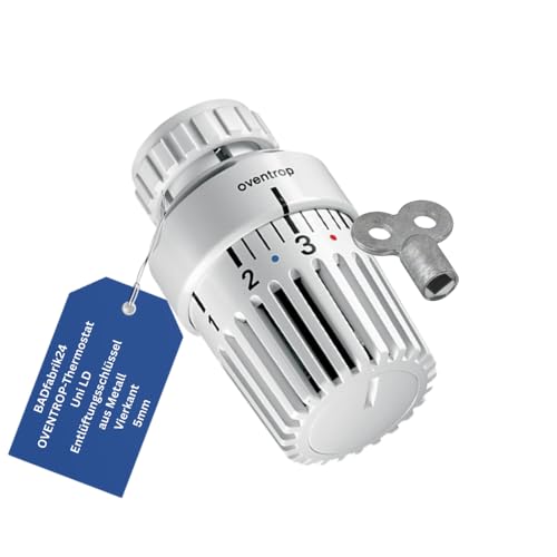 BADfabrik24 Thermostat Uni LD mit Entlüftungsschlüssel aus Metall 5 mm Vierkant – 1 Stück Heizkörper Thermostatkopf,Thermostatkopf, Thermostatkopf LD, Thermostat für Heizkörper BADfabrik24 Thermostat Uni LD mit Entlüftungsschlüssel aus Metall 5 mm Vierkant – 1 Stück Heizkörper Thermostatkopf,Thermostatkopf, Thermostatkopf LD, Thermostat für Heizkörper von BADfabrik24