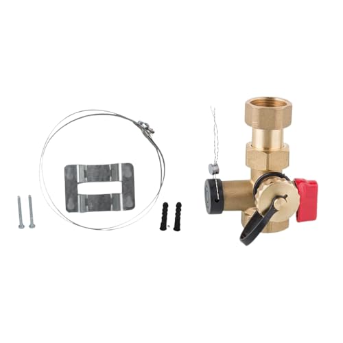 BADfabrik24 Wandhalterung für Ausdehnungsgefäß 5-25L mit Spannband + Kappenventil 3/4'' Messing KFE-Hahn KV2020,Wandhalterung Ausdehnungsgefäß,Spannband für Ausdehnungsgefäß 5-25L von BADfabrik24