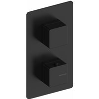 Bäder Boutique - bb cubo Unterputz 2-3-Wege-Duschbrausebatterie mit Thermostat, schwarz matt von BÄDER BOUTIQUE