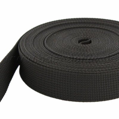 BAENDER24 10m PP Gurtband - 40mm breit - 1,8mm stark - schwarz (UV) von BAENDER24