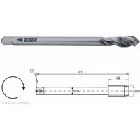 Hsse Maschinengewindebohrer - 35° rsp - g 1/8 x 28 - din 5156'-'130601001 - Baer von BAER