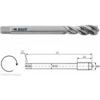 BAER HSSE Maschinengewindebohrer 40° SP - 6G - MF 8 x 1,0 - DIN 374"-"120617002 von BAER