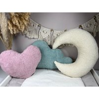 Deco Kissen Teddyplüsch, Handgemachtes Babyaccessoire, Bärli Baby Accessoire Geschenk Zur Geburt von BAERLISTORE