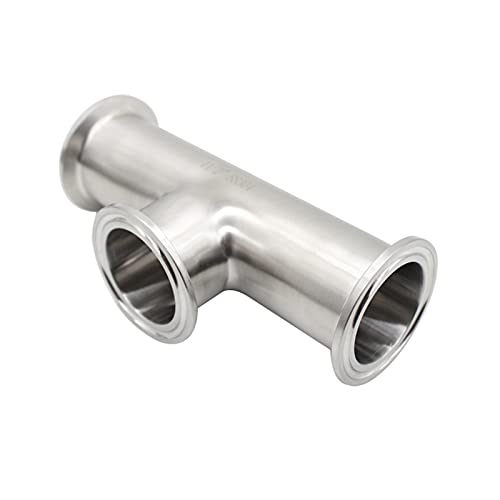 BAFAFA 1,5 '' 2 '' Tri Clamp Instrument Tee Sanitary 304 316L Edelstahlrohranschluss 5 Bestellungen (Color : SS316L, Size : 2 Inch) von BAFAFA