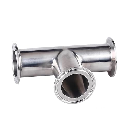 BAFAFA 1 Stück 19mm-108mm O/D 304 Edelstahl Sanitär Ferrule 3 Weg T-Stück Rohr Fitting 1,5 "-4" Tri Clamp(32mm x Ferrule 50.5) von BAFAFA