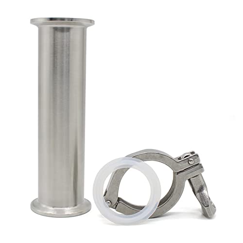 BAFAFA 1. Od25mm 2 "od51mm Sanitärspool-Röhrchenhülse 50. 5mm Flansch-Silikondichtung TRI-Klemmrohrarmaturen Länge 4 "/ 6" / 8 "/ 12" / 18" (Color : 2, Size : TUBE 152MM_25MM X FERRULE50.5MM) von BAFAFA