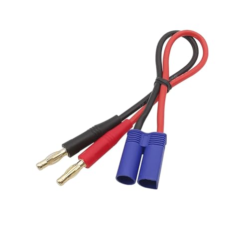 BAFAFA 10ST 20cm 4mm Bananenstecker für XT60 XT60H XT90 EC3 EC5 MPX TRX T-Stecker Ladekabel 14AWG Silikondraht für Lipo Batterie(4mm to EC5 Male) von BAFAFA
