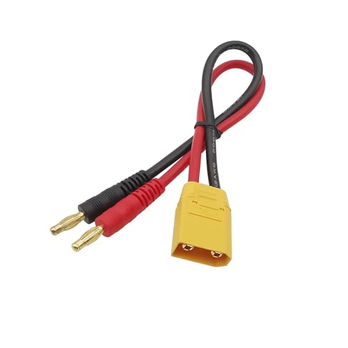 BAFAFA 10ST 20cm 4mm Bananenstecker für XT60 XT60H XT90 EC3 EC5 MPX TRX T-Stecker Ladekabel 14AWG Silikondraht für Lipo Batterie(4mm to XT90 Male) von BAFAFA