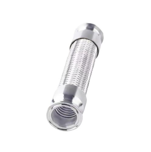 BAFAFA 19 25 32 38 45mm Rohr OD x 1,5 "2" Tri Clamp Geflochtene Weiche Rohr Balg 304 Edelstahl(25mm OD K50.5mm-1000mm) von BAFAFA