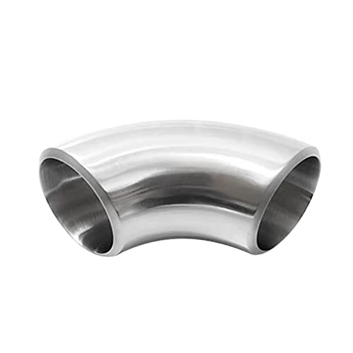 BAFAFA 19 mm/25 mm/32 mm/38 mm/45 mm/51 mm/63 mm/76 mm/102 mm AD Schweißbogen 90 Grad SUS 304 Edelstahl Sanitärrohrverschraubung (Size : OD 102mm) von BAFAFA