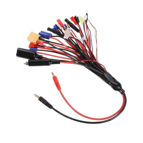 BAFAFA 20 in 1 Multifunktionskabel 4mm Bananenstecker auf XT60 XT90 EC3 EC5 Tamiya für B6 B6AC PL6 PL8 Ladegerät BAFAFA 20 in 1 Multifunktionskabel 4mm Bananenstecker auf XT60 XT90 EC3 EC5 Tamiya für B6 B6AC PL6 PL8 Ladegerät von BAFAFA