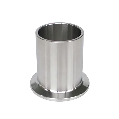 BAFAFA 3/4 '' 1 '' 1,5 '' 2 '' 3 '' 4 '' '' SS304 316L Edelstahl -Tri -Klemme lange Schweißnaht auf Ferrusschweißrohr (Color : SUS304, Size : 89mm x Ferrule 106) von BAFAFA