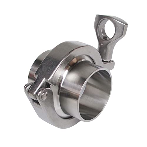BAFAFA 38 mm 51 mm hygienarme Flanschrohr -Rohrschweißferrule + Tri -Klemme + Silikondichtung Edelstahl Sus Ss 304 (Color : 108MM) von BAFAFA