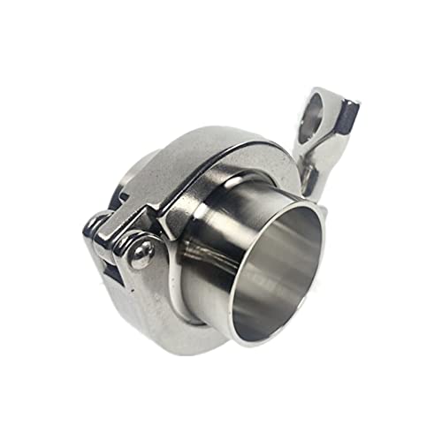 BAFAFA 38mm 51mm Sanitärflansch-Rohrschweißen-Hülse + TRI-Klemme + PTFE. Oder Silikondichtung Edelstahl SUS SS 304. Triklampe (Color : 76MM) von BAFAFA