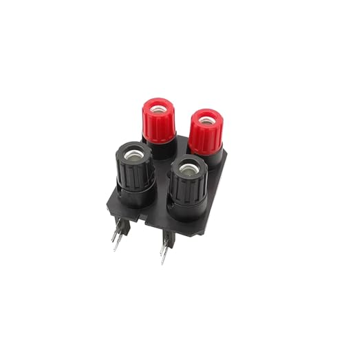 BAFAFA 5 Stück 2/4/6 Position 4 mm Bananenbuchse Audio Externer Wagenheber Lautsprecher Verstärker Schraube Post Klemmleiste Stecker gerade/biegen Pins (4P Bend Pin) von BAFAFA