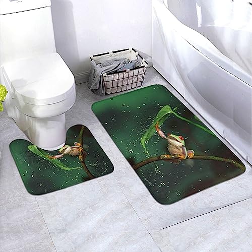 BAFAFA Badematten-Set, Motiv: Friedensfrosch und Baum, 2-teilig, rutschfester Badteppich und Konturmatte, Bauernhaus-Küchenteppich, Badezimmerteppich BAFAFA Badematten-Set, Motiv: Friedensfrosch und Baum, 2-teilig, rutschfester Badteppich und Konturmatte, Bauernhaus-Küchenteppich, Badezimmerteppich von BAFAFA